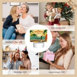 Rectangular Acrylic Night Light, A Vintage Car Is Parked On The Beach -Cute Night Light Shop 35d1f8b5e06263ad888c748c661ef12217b3919c