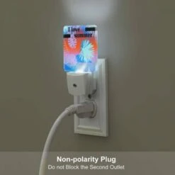 Night Light Set Of 2, A Colorful Image Of Palm Trees And Leaves With The Words "I Love Summer" Written Above Them. -Cute Night Light Shop 35e107ea353f30ab545b1e6252d7e7fd3fd029e5