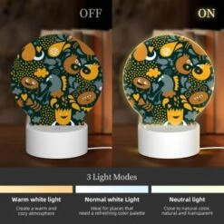 Round Acrylic Night Light, A Colorful And Detailed Pattern Of Birds And Flowers. 4 Round Acrylic Night Light, A Colorful And Detailed Pattern Of Birds And Flowers. -Cute Night Light Shop 372e35bba66360a736b9c324803aa61b69179280