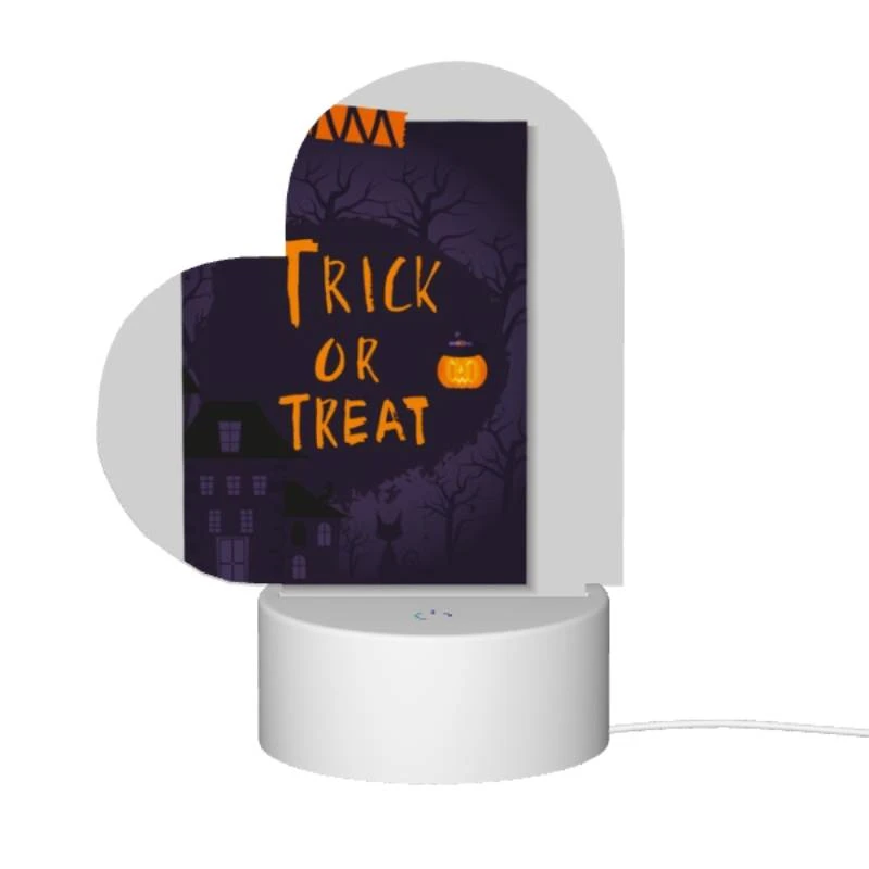 Love Acrylic Night Light, A poster with a pumpkin on it that says Trick or Treat. Love Acrylic Night Light, A Poster With A Pumpkin On It That Says Trick Or Treat. -Cute Night Light Shop 373d14dc6b7f2d9390953833adf50edefa4a4c0b