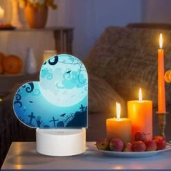 Love Acrylic Night Light, A Spooky Scene With A Full Moon And A Bunch Of Bats Flying Around. -Cute Night Light Shop 37dd77645c49a5ef492b56283e2e792640d65b80