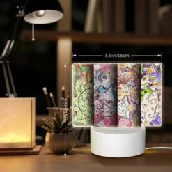 Rectangular Acrylic Night Light, Four Different Colored Paintings Of Flowers. -Cute Night Light Shop 38da771b48e6283815eeee39a52c405fdc6d91d9
