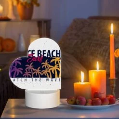 Love Acrylic Night Light, A Surfboard With A Picture Of A Beach And The Words "Catch The Wave" On It. -Cute Night Light Shop 38f35d5de079b0fa6a3e46d53b01afe7512c30be
