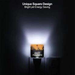 Night Light Set Of 2, A Halloween Poster With A Witch Flying Over A Hill Of Pumpkins. -Cute Night Light Shop 3947a7a60eb549966f04e78a862431960092fa35