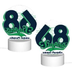 Round Acrylic Night Light, A Surfing Logo For The State Of California. -Cute Night Light Shop 39a34be946b566acdbecc24a64c2494c6bf3259a