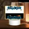 Rectangular Acrylic Night Light, A Halloween Sign With A Wizard And A Broom. -Cute Night Light Shop 3a472a27379fdd56f6259a823c9ef778b29c6fd2