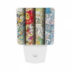 Night Light Set Of 2, Three Colorful And Artistic Designs Are Displayed On A Wall. -Cute Night Light Shop 3a4ad759902d13d538cb0c646036fed34e36dccc