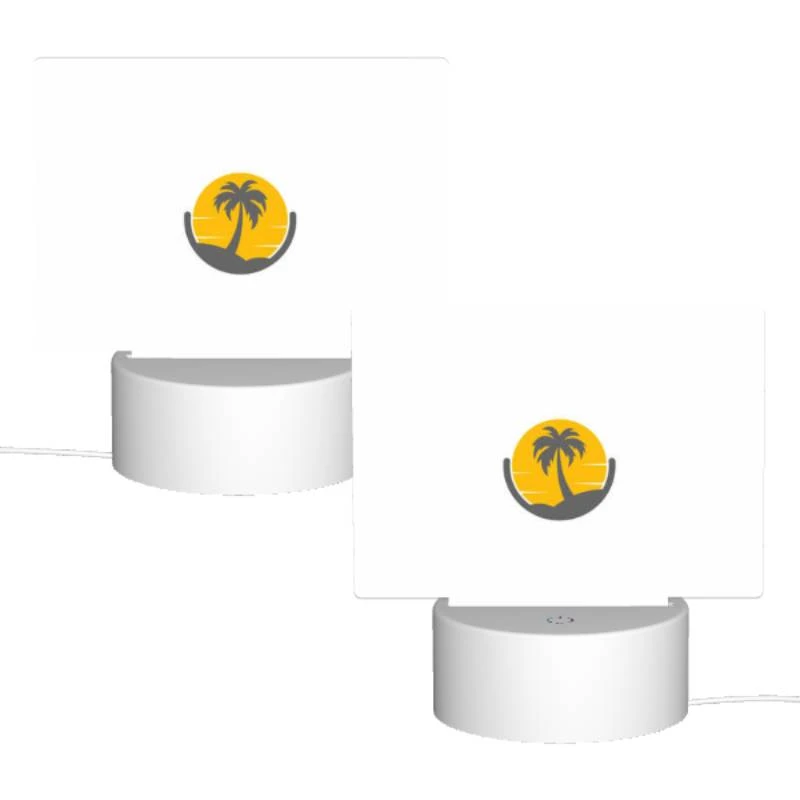 Rectangular Acrylic Night Light, A yellow and black logo of a palm tree on a white background. Rectangular Acrylic Night Light, A Yellow And Black Logo Of A Palm Tree On A White Background. -Cute Night Light Shop 3a797f8e7e37c01a646c95b404ec8724d5f527aa