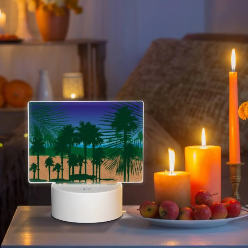 Rectangular Acrylic Night Light, A beach scene with palm trees and a boat. Rectangular Acrylic Night Light, A Beach Scene With Palm Trees And A Boat. -Cute Night Light Shop 3c96f399ae9ee1b3fefd4c64711b215ee3ce39bf