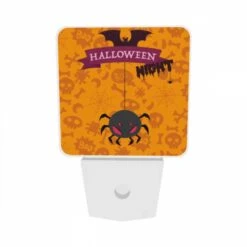 Night Light Set Of 2, A Halloween Night Sign With A Spider And Bats. -Cute Night Light Shop 3cdb05fadb362d141945933f1ce5efa746b16f34