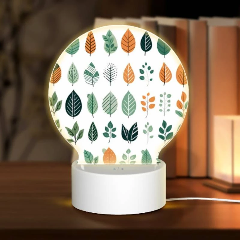 Round Acrylic Night Light, A collection of leaves in different colors. Round Acrylic Night Light, A Collection Of Leaves In Different Colors. -Cute Night Light Shop 3d285a42ea2b548a4f1016a0557b1cccdcb0bc36