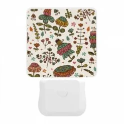 Night Light, A Colorful Floral Pattern With A Variety Of Flowers And Leaves. -Cute Night Light Shop 3e4a41fe0f5ef3a84fdaf81a44dd26e2482ca535