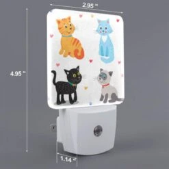 Night Light, Four Cats Are Shown In A Row -Cute Night Light Shop 3ed7a620f1580c001ddf2b5845895a882eb3abc4