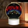 Round Acrylic Night Light, A Poster With Three Pumpkins And The Words "Happy Halloween" Written On It. 2 Round Acrylic Night Light, A Poster With Three Pumpkins And The Words "Happy Halloween" Written On It. -Cute Night Light Shop 3f4fe485e7d3d8362e23c8fbdcaf496735bd0f86