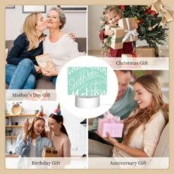 Rectangular Acrylic Night Light, A Surfboard With The Words California Riders Surf Surf Surf On It. -Cute Night Light Shop 3f99303ae75073a0f8ddfdde272d10cbbd3d95a0