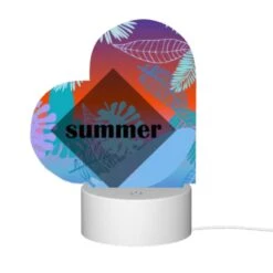 Love Acrylic Night Light, A Colorful Image Of Leaves And Flowers With The Word "summer" Written In The Middle. -Cute Night Light Shop 3ff0d9fe2e92e8007d852ced99bfd11d176ceb1a
