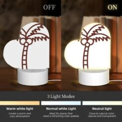 Love Acrylic Night Light, A Brown And White Drawing Of A Palm Tree. -Cute Night Light Shop 41d658975de5aeed56a75ffe84bb9e3dd647c545