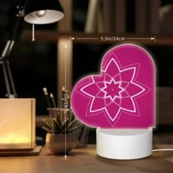 Love Acrylic Night Light, A Pink Flower With A Yellow Center. 7 Love Acrylic Night Light, A Pink Flower With A Yellow Center. -Cute Night Light Shop 42439e208ed2a68fe8c52feea655cb678573243b