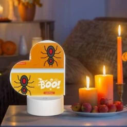 Love Acrylic Night Light, A Halloween Themed Advertisement With A Spider And A Skeleton. -Cute Night Light Shop 4272e2a56905bb01a05fe0f0f68fe1d1e2d196f1