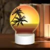 Round Acrylic Night Light, A Sunset With Two Palm Trees In The Foreground. 2 Round Acrylic Night Light, A Sunset With Two Palm Trees In The Foreground. -Cute Night Light Shop 42993e9a381c781d94661257df2d3d6cfb79cb24