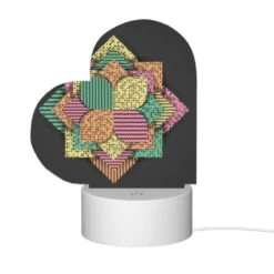Love Acrylic Night Light, A Colorful Geometric Pattern Is Displayed On A Black Background. 11 Love Acrylic Night Light, A Colorful Geometric Pattern Is Displayed On A Black Background. -Cute Night Light Shop 43c4ff810c36470810a742a7bf7e709be058c01a