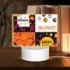 Rectangular Acrylic Night Light, A Collection Of Halloween Images With The Word Halloween In The Bottom Right Corner. -Cute Night Light Shop 44142c6913c2e0f7275c960f221faaae3a4a18bc