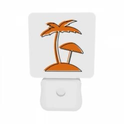 Night Light Set Of 2, A Cartoon Drawing Of A Palm Tree With A Beach Umbrella. -Cute Night Light Shop 4494ab4abdab3d2c952b01f0632c3b3c875049f0