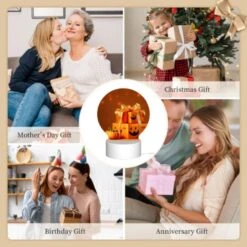 Round Acrylic Night Light, A Box Of Pumpkins With A Bow On Top. -Cute Night Light Shop 45b52024962b492c180849e8b7fbea45abf6601c