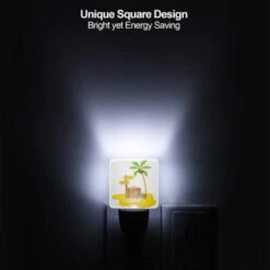 Night Light, A Suitcase Is Sitting On A Beach With A Palm Tree In The Background. -Cute Night Light Shop 46be4aa073d4b7eb2b030c09ee41a9b23704cedc