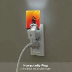 Night Light, A Halloween Party Is Advertised With A Spooky House And A Moon In The Background. -Cute Night Light Shop 46d007d26014c7d8176f63c80bb4b526c29765bf