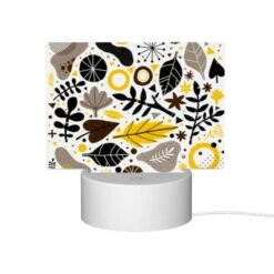 Rectangular Acrylic Night Light, A Collection Of Leaves And Flowers In Various Colors. -Cute Night Light Shop 47288ae11b54f5678651f6106d6fd30e96cef066