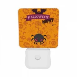 Night Light Set Of 2, A Halloween Night Sign With A Spider And Bats. -Cute Night Light Shop 47ca62f2d8b4ff79d910dc1fdcda34fc8d516a3f