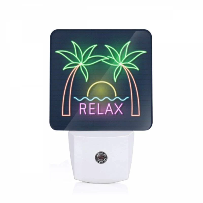Night Light, A neon sign that says "Relax" with palm trees in the background. Night Light, A Neon Sign That Says "Relax" With Palm Trees In The Background. -Cute Night Light Shop 48824f8aa6e189219aa3dfabd34d3afe9f6b7d67