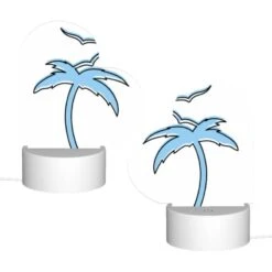 Love Acrylic Night Light, A Blue And White Palm Tree. 3 Love Acrylic Night Light, A Blue And White Palm Tree. -Cute Night Light Shop 48aa5f861ed918620f9c15c0417695debe040bf1