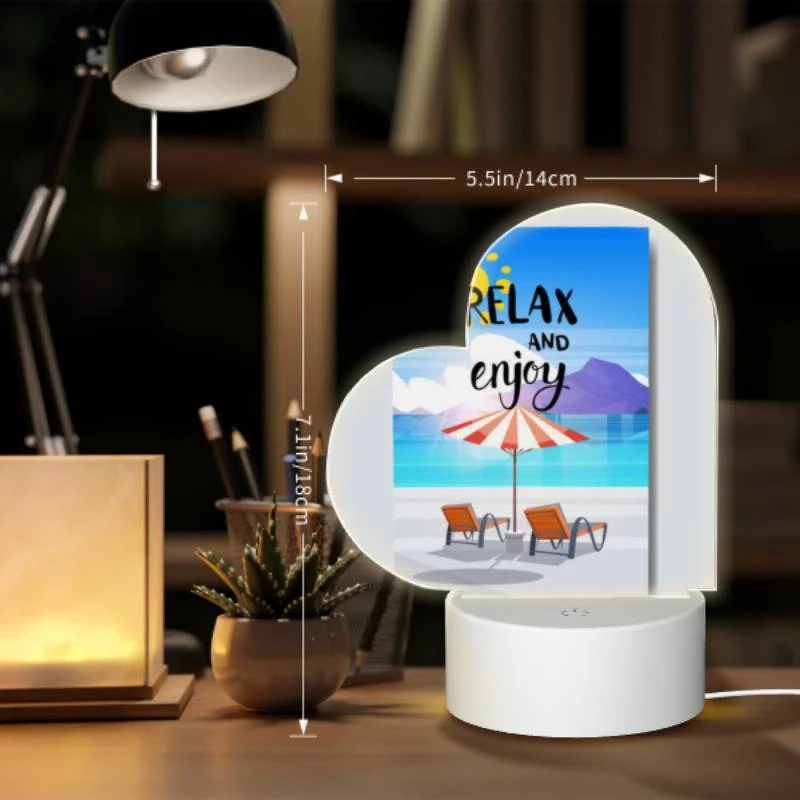 Love Acrylic Night Light, A colorful beach scene with a sun umbrella and two chairs. Love Acrylic Night Light, A Colorful Beach Scene With A Sun Umbrella And Two Chairs. -Cute Night Light Shop 48d4877f9d850447c73bf67185dbd2ac672d2785