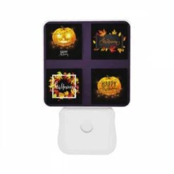 Night Light Set Of 2, A Collection Of Halloween Designs With A Pumpkin And A Leaf. -Cute Night Light Shop 48e1806d01e267850f6f75a1889edc5f1aeb4b24