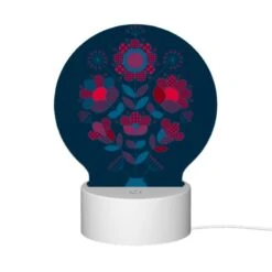 Round Acrylic Night Light, A Colorful Flower Arrangement In A Blue Vase. -Cute Night Light Shop 48e8966e07b54a0e351a0e64e0303e99956d3ac5