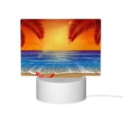 Rectangular Acrylic Night Light, A Red Sunset Over The Ocean With A Starfish On The Beach. 11 Rectangular Acrylic Night Light, A Red Sunset Over The Ocean With A Starfish On The Beach. -Cute Night Light Shop 48ec6cb83d0a79067cb1abfc2dec4bcc383c263e