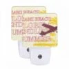 Night Light Set Of 2, A Plane Is Flying Over A Beach With The Words "Miami Beach Florida" Written On It. -Cute Night Light Shop 491ce4cc52ac558d279f7c6c55a45256834e83b3