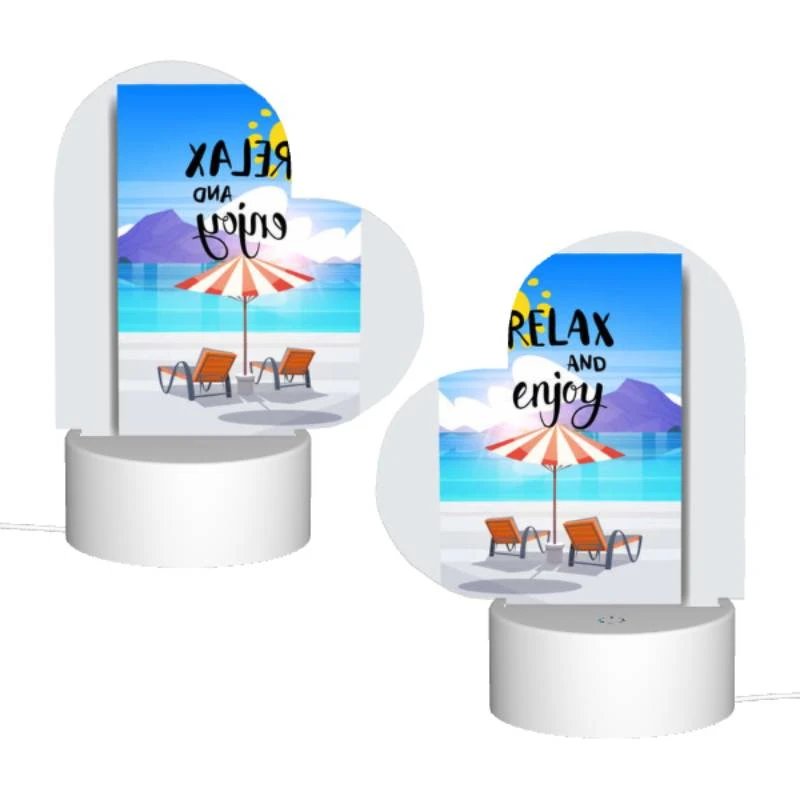 Love Acrylic Night Light, A colorful beach scene with a sun umbrella and two chairs. Love Acrylic Night Light, A Colorful Beach Scene With A Sun Umbrella And Two Chairs. -Cute Night Light Shop 4adf0e2a6a0bedcf98b7d600d9fa961491c5f991