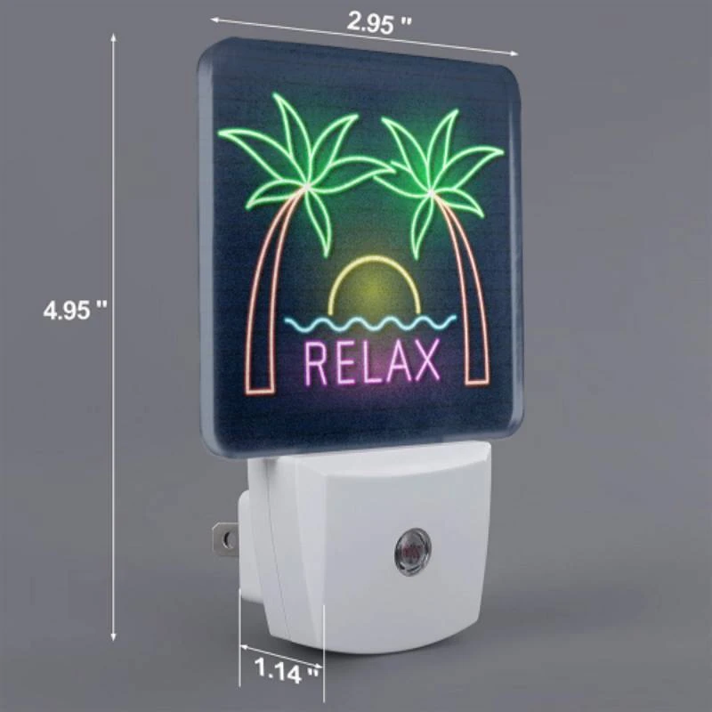 Night Light, A neon sign that says "Relax" with palm trees in the background. Night Light, A Neon Sign That Says "Relax" With Palm Trees In The Background. -Cute Night Light Shop 4b49f983012ebc8c99bd6702291528a51c45aa28