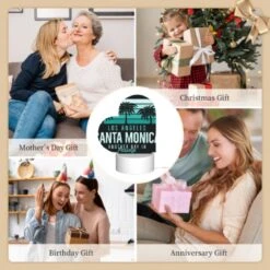 Love Acrylic Night Light, A Black And White Image Of Palm Trees And The Words "Los Angeles Santa Monica Another Day In Paradise." -Cute Night Light Shop 4b6a9d6b1d76ff0c305db01e4dfed1ff648cd5b4