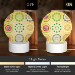 Round Acrylic Night Light, A Collection Of Colorful Geometric Shapes. 4 Round Acrylic Night Light, A Collection Of Colorful Geometric Shapes. -Cute Night Light Shop 4bc5ac3f1543e141ba3e28496d7ff2ecc38eaba3