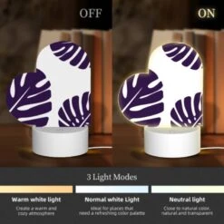 Love Acrylic Night Light, A Pattern Of Leaves On A White Background. -Cute Night Light Shop 4c040ec602427b3baf38e09e2edd6a6063acc3cd