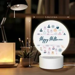 Round Acrylic Night Light, A Collection Of Halloween-themed Images -Cute Night Light Shop 4c08955666dc5ef8912be6439203344d80b6c523