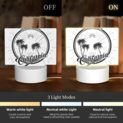 Rectangular Acrylic Night Light, A Logo For Venice Beach California. -Cute Night Light Shop 4c3c4664f947dddda9bfe2d485fc94e87884a61d