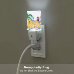 Night Light Set Of 2, A Colorful Cartoon Of A Beach With A Lighthouse And Palm Trees. -Cute Night Light Shop 4c61d2bdd426b96a5fe2efca4e0fdd0bca69421c