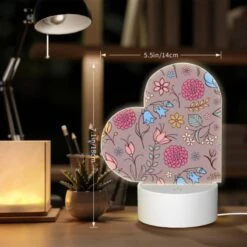 Love Acrylic Night Light, A Colorful Floral Pattern With Pink -Cute Night Light Shop 4c7f136001c6e59e3776bd5ad2ce0de1156b851f