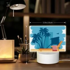 Rectangular Acrylic Night Light, A Colorful Beach Chair With A Red And White Striped Towel On It 7 Rectangular Acrylic Night Light, A Colorful Beach Chair With A Red And White Striped Towel On It -Cute Night Light Shop 4ca1d5e0a99e56568fcbff743f28582e1752c868