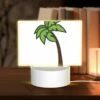 Rectangular Acrylic Night Light, A Green And Brown Palm Tree Is Shown In A Cartoon Style. -Cute Night Light Shop 4dc78cfc907192955f19abfc1d6be8ec48182f9f